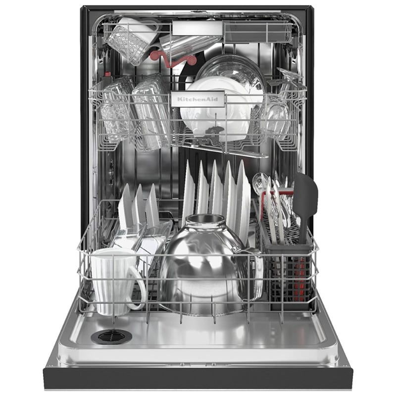 KitchenAid 24 in. Front Control Dishwasher with 44 dBa Sound Level, 3rd-Rack & Pocket - PrintShield Stainless, Stainless Steel with PrintShield Finish, hires
