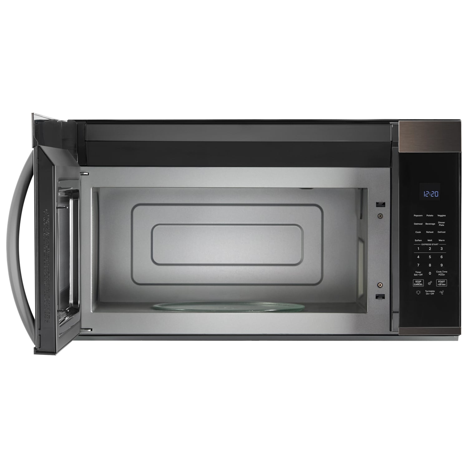 Whirlpool 30 in. 1.9 cu. ft. 1000W Over-the-Range Microwave with 300 CFM & Sensor Cooking - Black Stainless Steel, Black Stainless Steel, hires