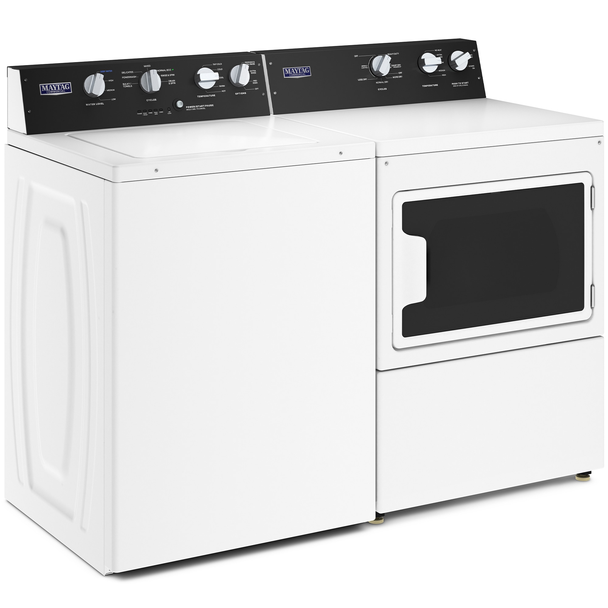 Maytag 27 in. 7.4 cu. ft. Commercial-Grade Residential Gas Dryer with Intelli Dry Sensor - White, , hires