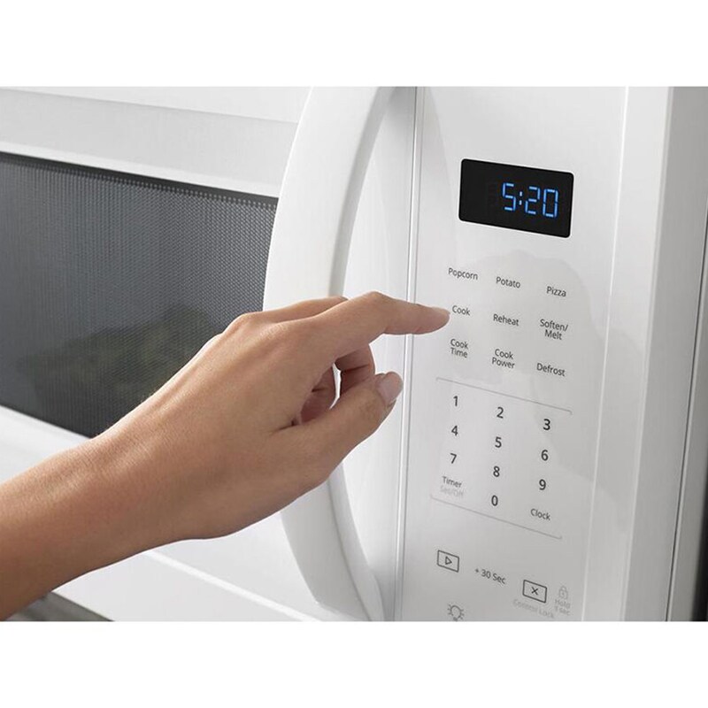 Whirlpool 30 in. 1.7 cu. ft. 1000W Over-the-Range Microwave with 300 CFM - White, White, hires