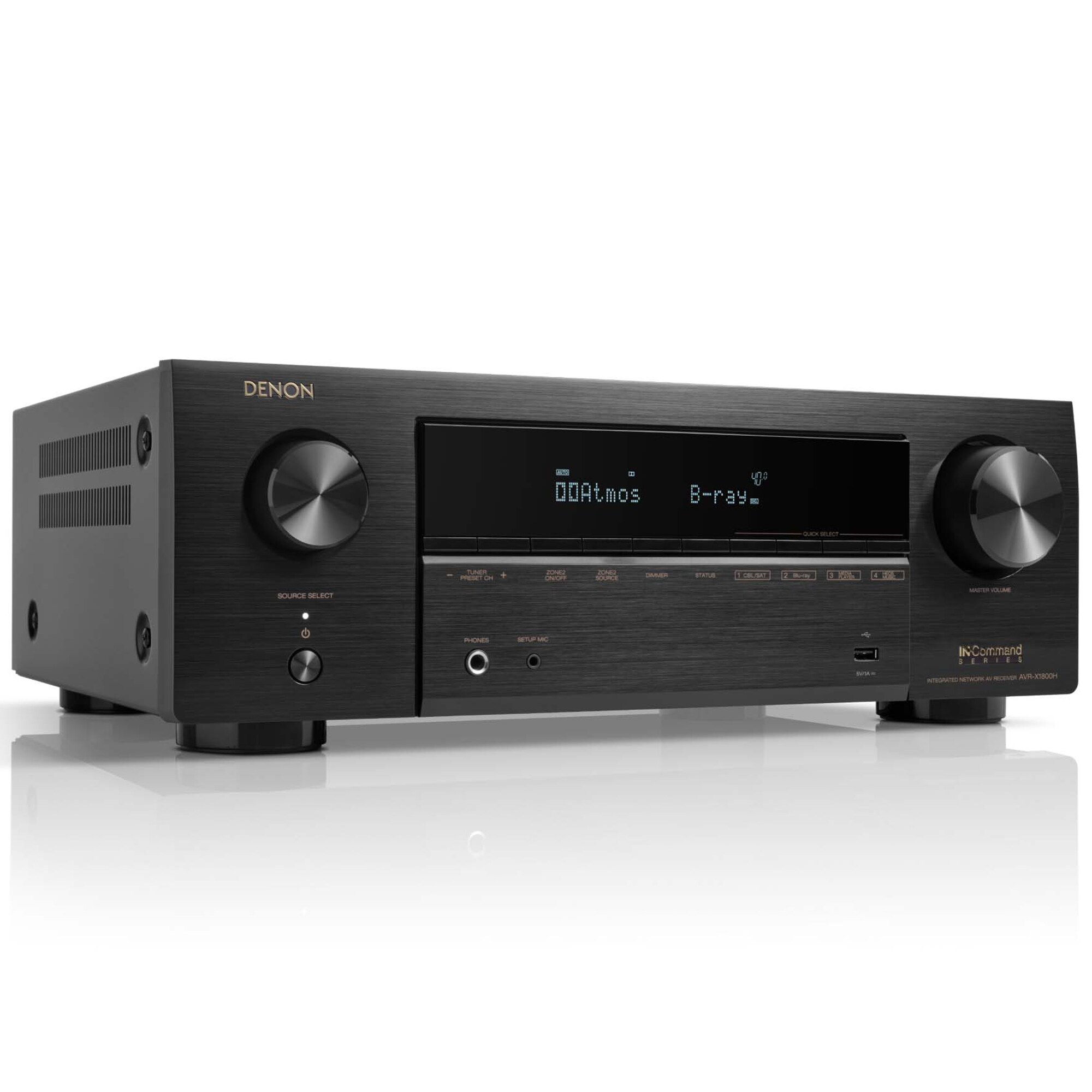 Denon 7.2 Ch. 175W 8K AV Receiver with Built-In HEOS - Black, , hires