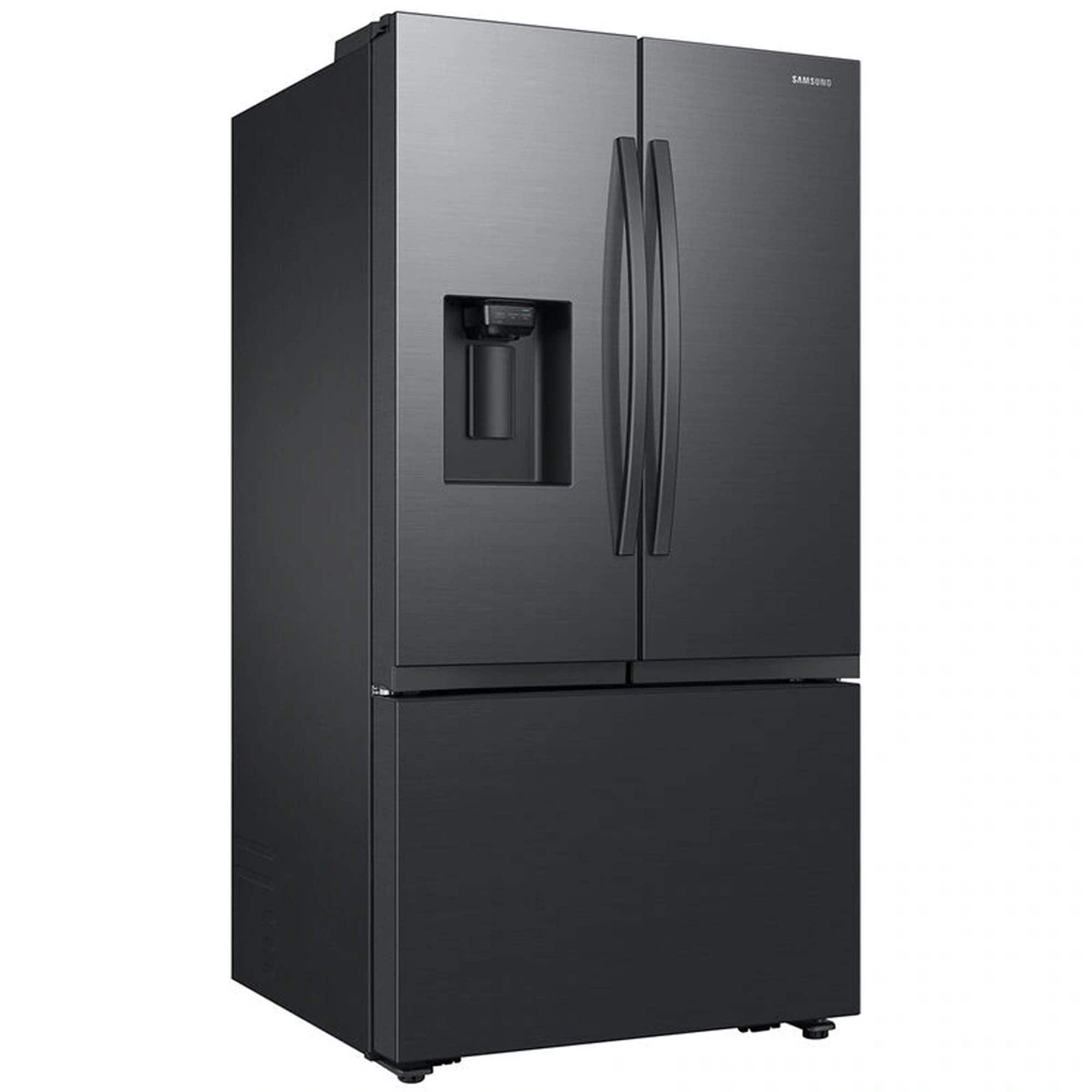 Samsung 36 in. 30.5 cu. ft. Smart French Door Refrigerator with Ice & Water Dispenser - Matte Black Steel, Matte Black Steel, hires