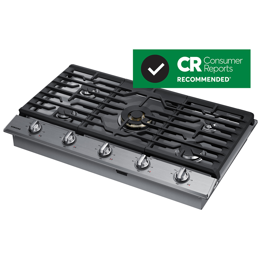 Samsung 36" Gas Smart Cooktop with 5 Sealed Burners & Griddle