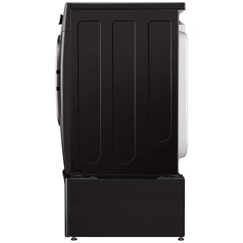 LG 27 in. 7.4 cu. ft. Electric Dryer with 12 Dryer Programs, 12 Dry Options, Sanitize Cycle, Wrinkle Care & Sensor Dry - Black Steel, Black Steel, hires