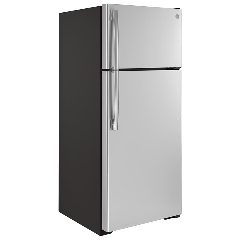 GE 28 in. 17.5 cu. ft. Top Freezer Refrigerator - Stainless Steel, Stainless Steel, hires