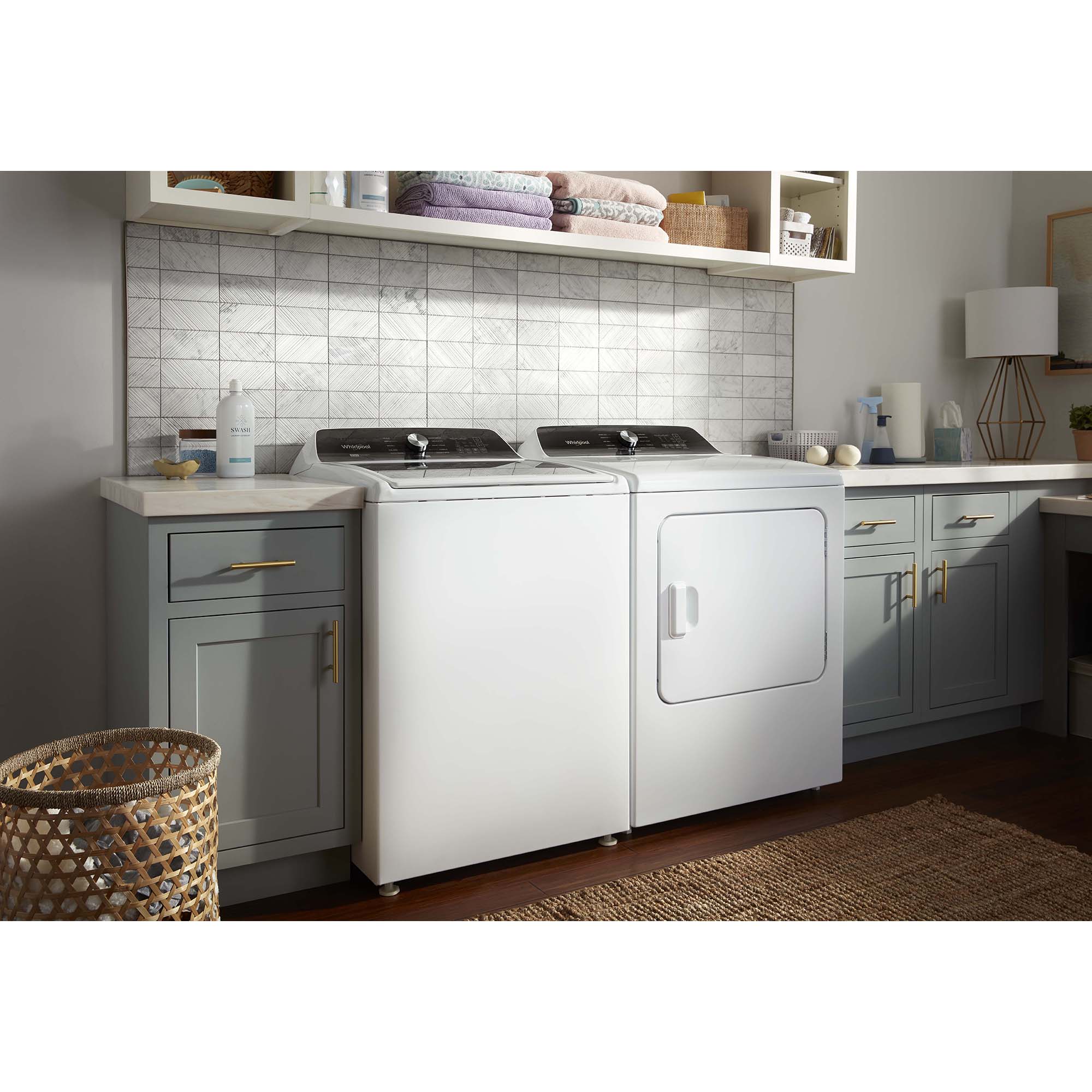 Whirlpool 29 in. 7.0 cu. ft. Gas Dryer with Moisture Sensing Dryer & Steam Cycle - White, , hires