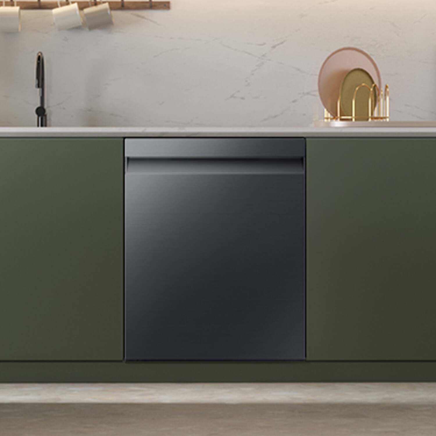 Samsung Bespoke 24 in. Top Control Smart Dishwasher with 46 dBa Sound Level, 3rd-Rack, AutoRelease & Pocket - Matte Black, , hires