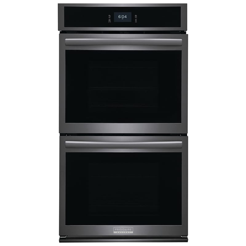 Frigidaire Gallery 27 in. 7.6 cu. ft. Top Control SteamElectric Double Wall Oven with True European Convection - Black Stainless, Black Stainless, hires