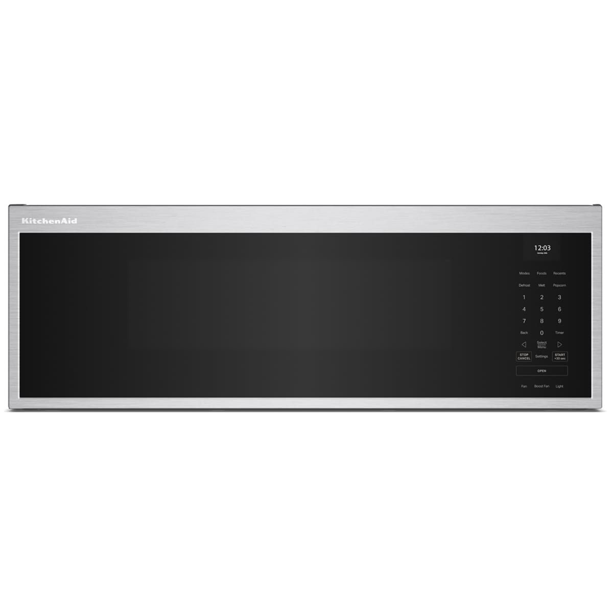 KitchenAid 30 in. 1.1 cu. ft. 1000W Low Profile Smart Over-the-Range Microwave with 600 CFM & Sensor Cooking - Fingerprint Resistant Stainless, , hires