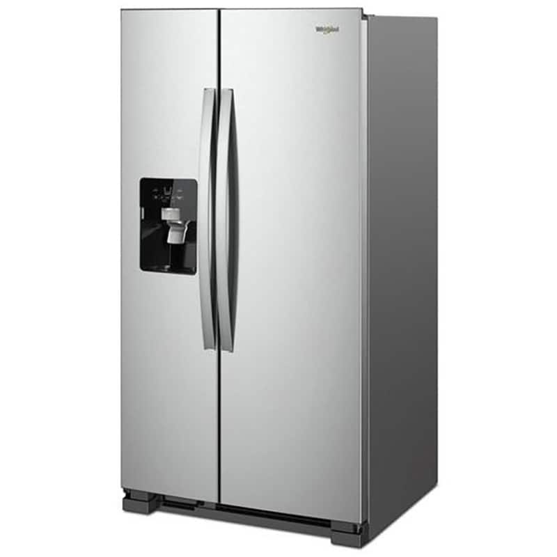 Whirlpool 33 in. 21.4 cu. ft. Side by Side Refrigerator with Ice & Water Dispenser - Monochromatic Stainless Steel, Monochromatic Stainless Steel, hires