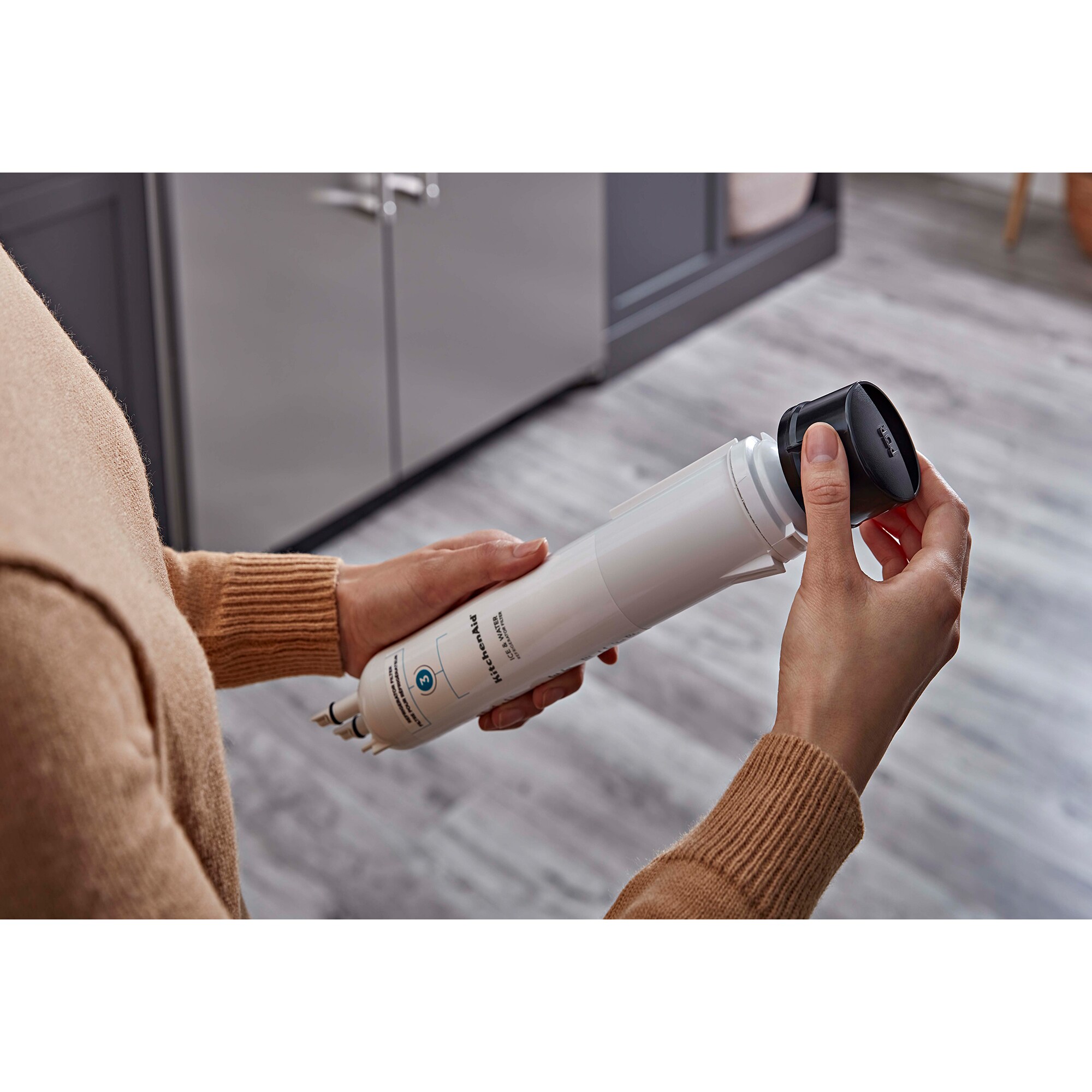 KitchenAid 42 in. 25.5 cu. ft. Built-In Counter Depth Side by Side Refrigerator with Ice Maker - Custom Panel Ready, , hires