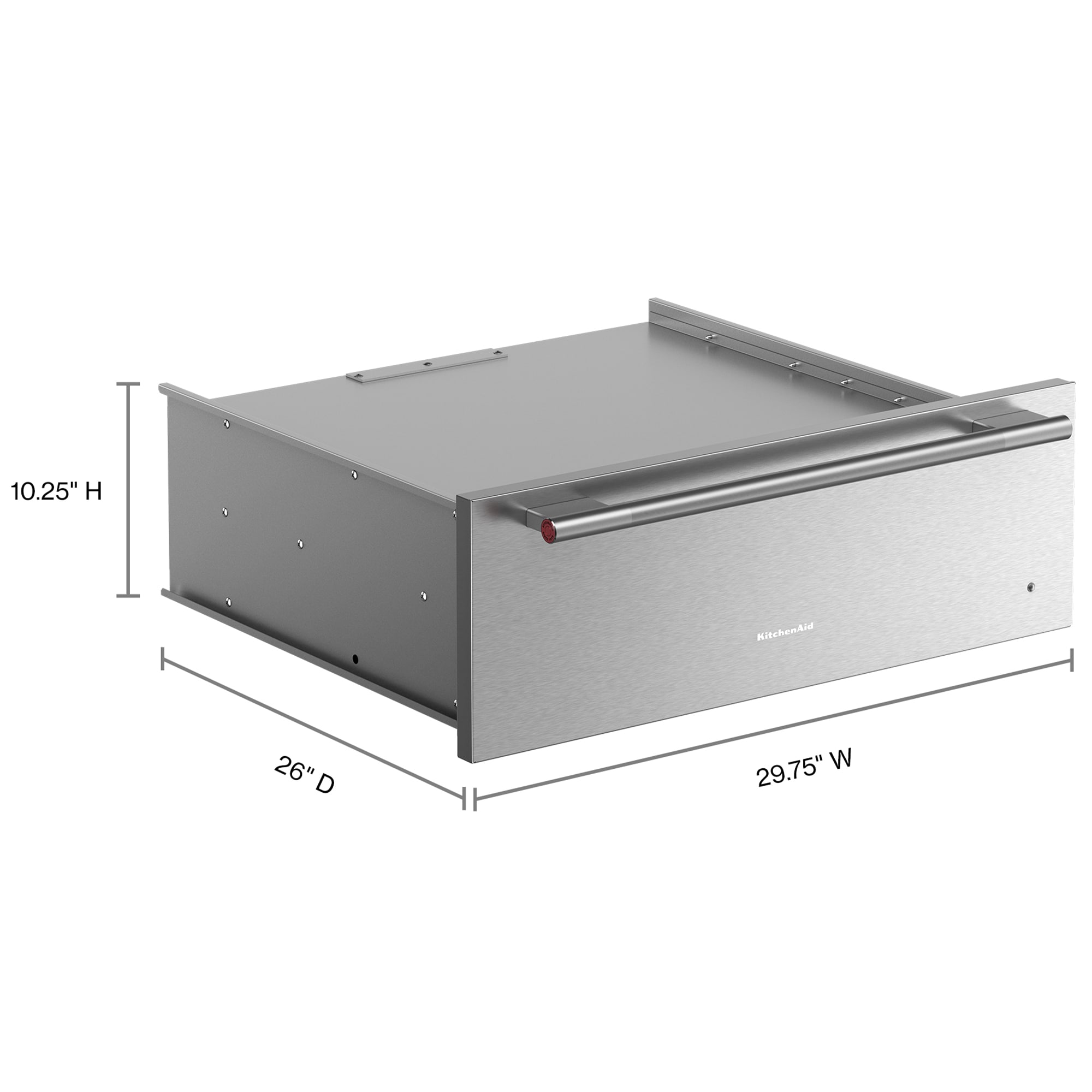 KitchenAid 30 in. 1.5 cu. ft. Warming Drawer with Humidity Control - Stainless Steel with PrintShield Finish, , hires