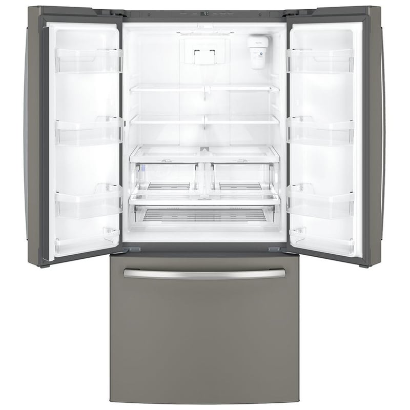 GE 33 in. 18.6 cu. ft. Counter Depth French Door Refrigerator with Internal Water Dispenser - Fingerprint Resistant Slate, Slate, hires