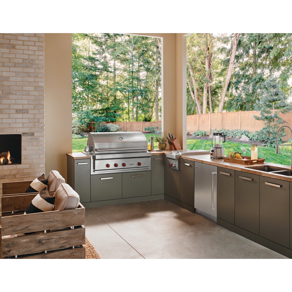 Sub-Zero Designer Series 24 in. Built-In 5.4 cu. ft. Smart Outdoor Undercounter Refrigerator - Custom Panel Ready, , hires