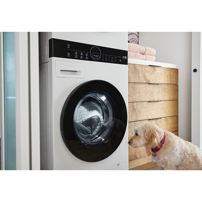 LG 24 in. 2.8 cu. ft. Smart Electric Front Load Ventless WashTower with Heat Pump, Center Control, Sensor Dry, Sanitize & Steam Cycle - White, , hires