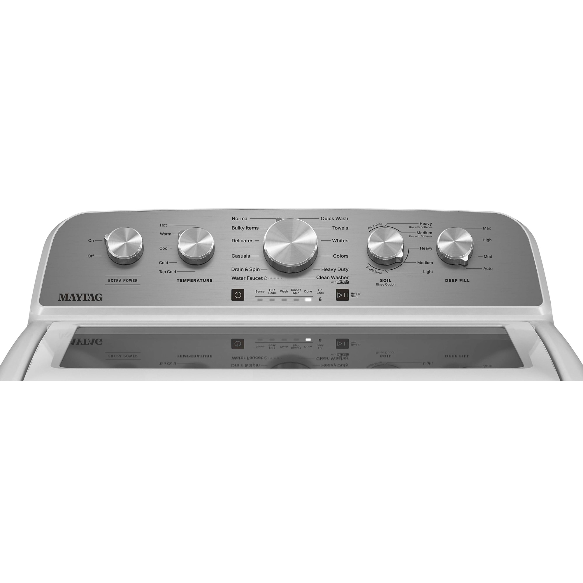 Maytag 28 in. 4.7 cu. ft. Top Load Washer with Power Agitator - White, White, hires