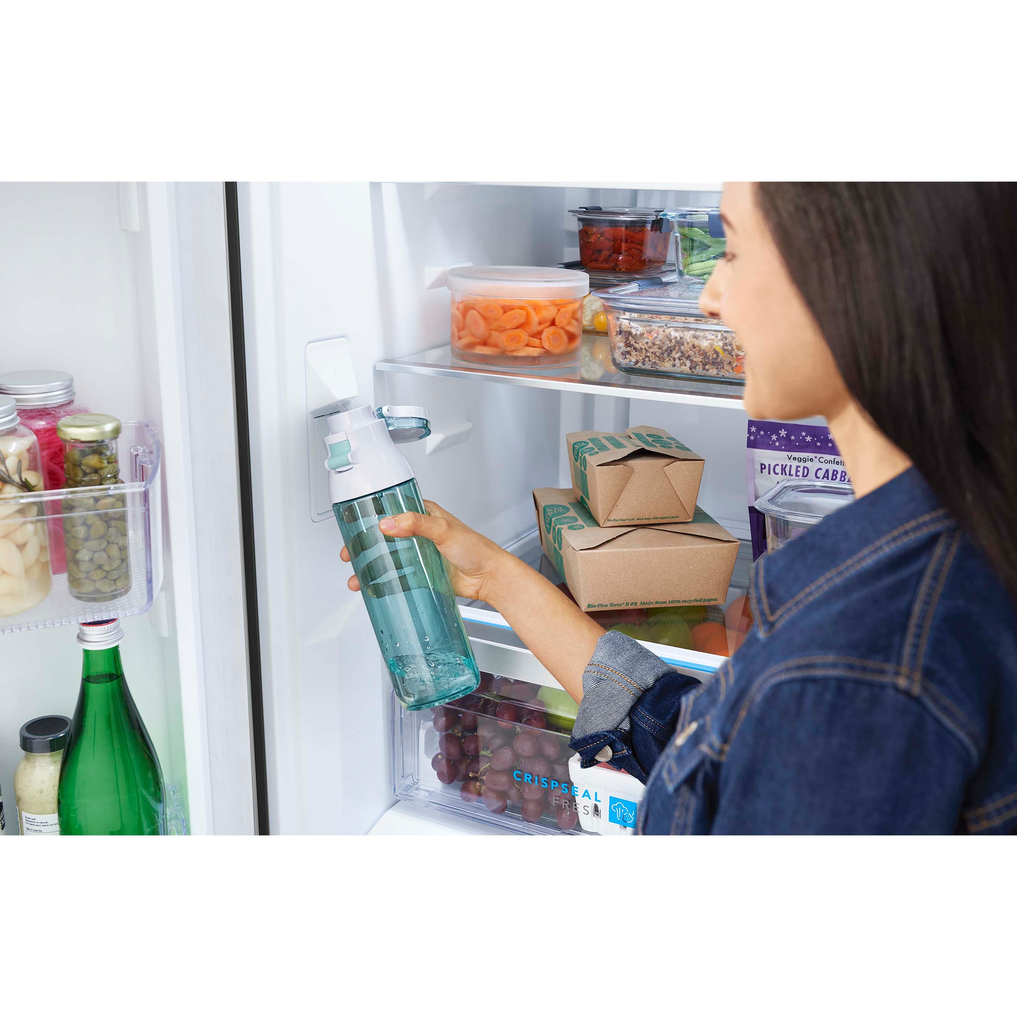 Frigidaire Gallery 30 in. 20 cu. ft. French Door Refrigerator with Internal Water Dispenser - Stainless Steel, , hires