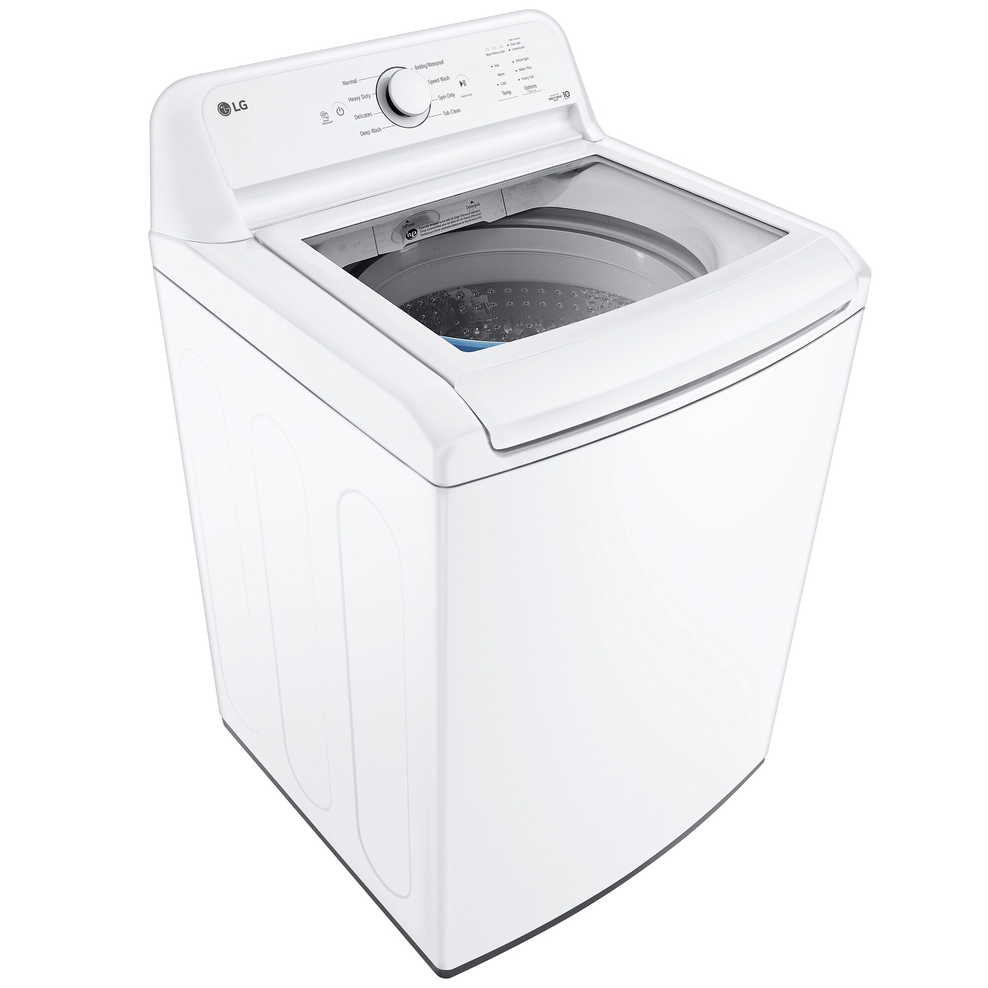 LG 27 in. 4.3 cu. ft. Top Load Washer with True Balance Anti-Vibration System & SlamProof Glass Lid - White, , hires