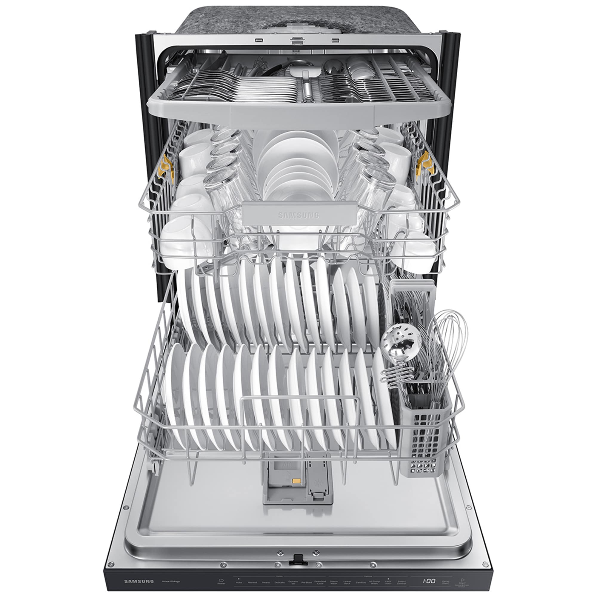 Samsung Bespoke 24 in. Top Control Smart Dishwasher with 46 dBa Sound Level, 3rd-Rack, AutoRelease & Pocket - Matte Black, , hires