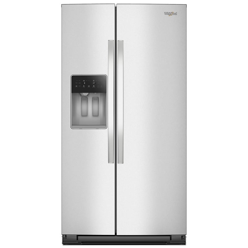 Whirlpool 36 in. 20.8 cu. ft. Counter Depth Side-by-Side Refrigerator with Ice & Water Dispenser - Fingerprint Resistant Stainless Steel, Stainless Steel, hires