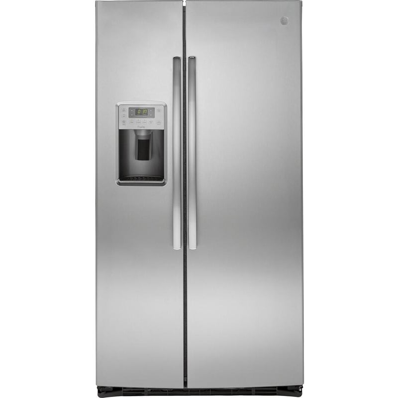 GE Profile 36 in. 25.3 cu. ft. Side by Side Refrigerator with Ice & Water Dispenser - Fingerprint Resistant Stainless, , hires
