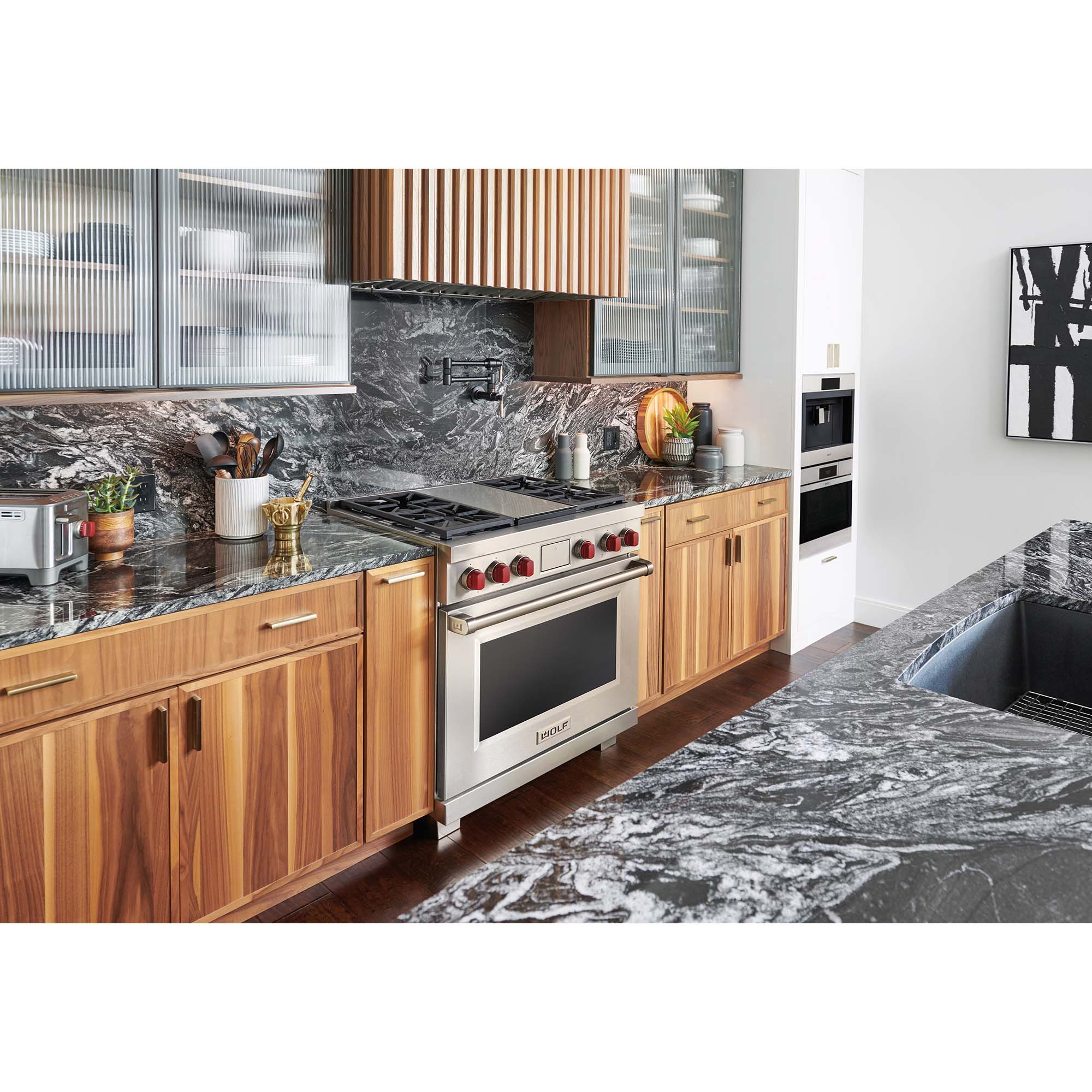 Wolf 42 in. Ducted Standard Style Range Hood with 2 LED Lights - Stainless Steel, , hires