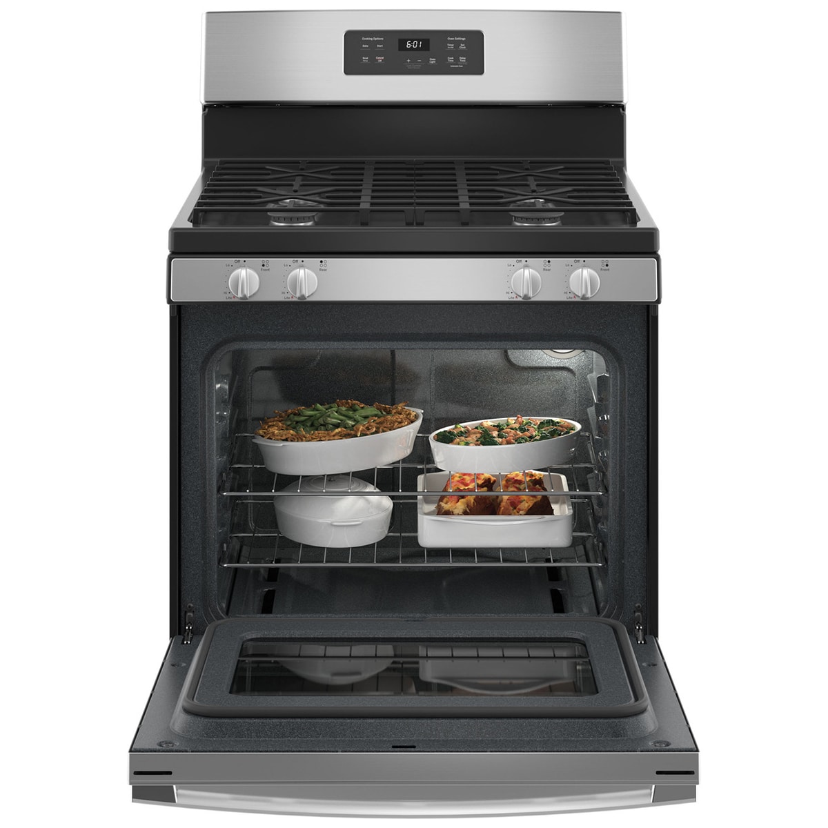 GE 30 in. 4.8 cu. ft. Gas Range with 4 Sealed Burners - Stainless Steel, , hires