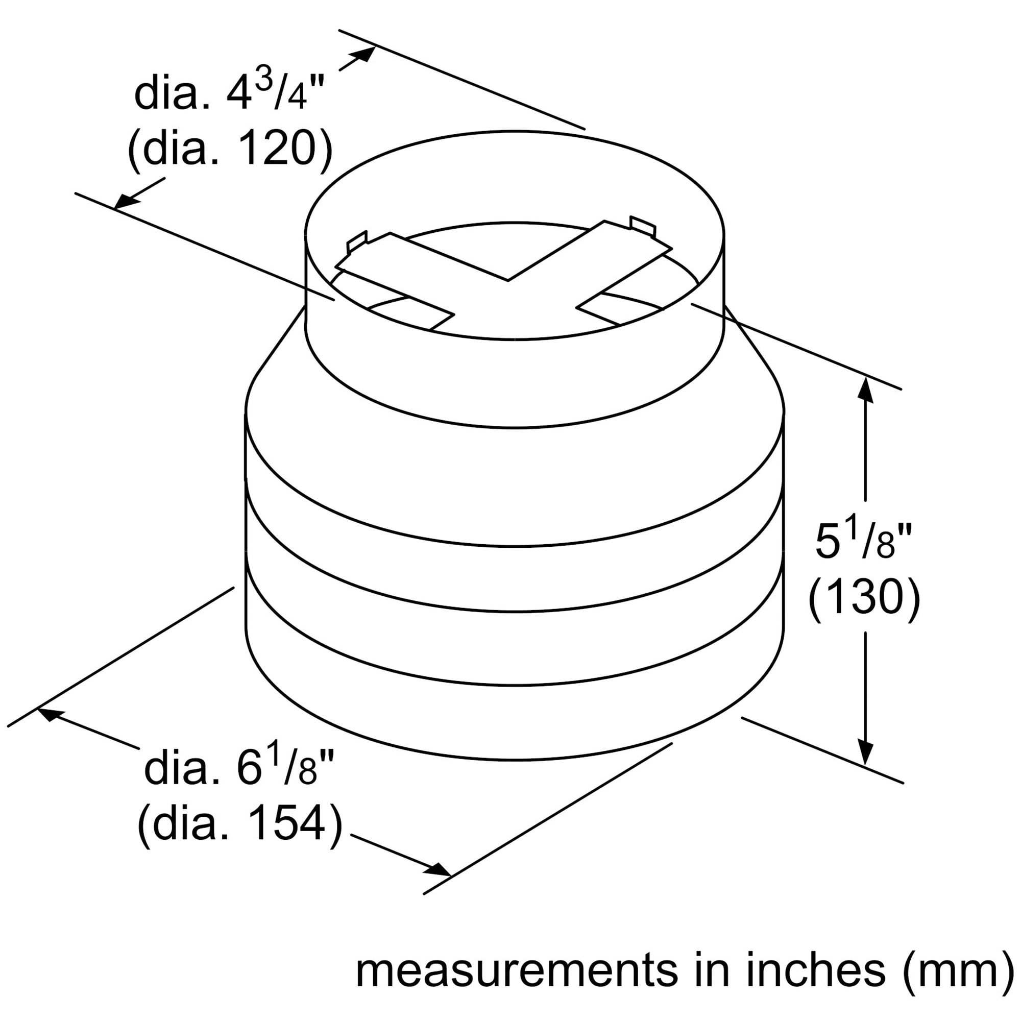 Bosch CFM Reducer Kit for Range Hoods Black P.C. Richard & Son