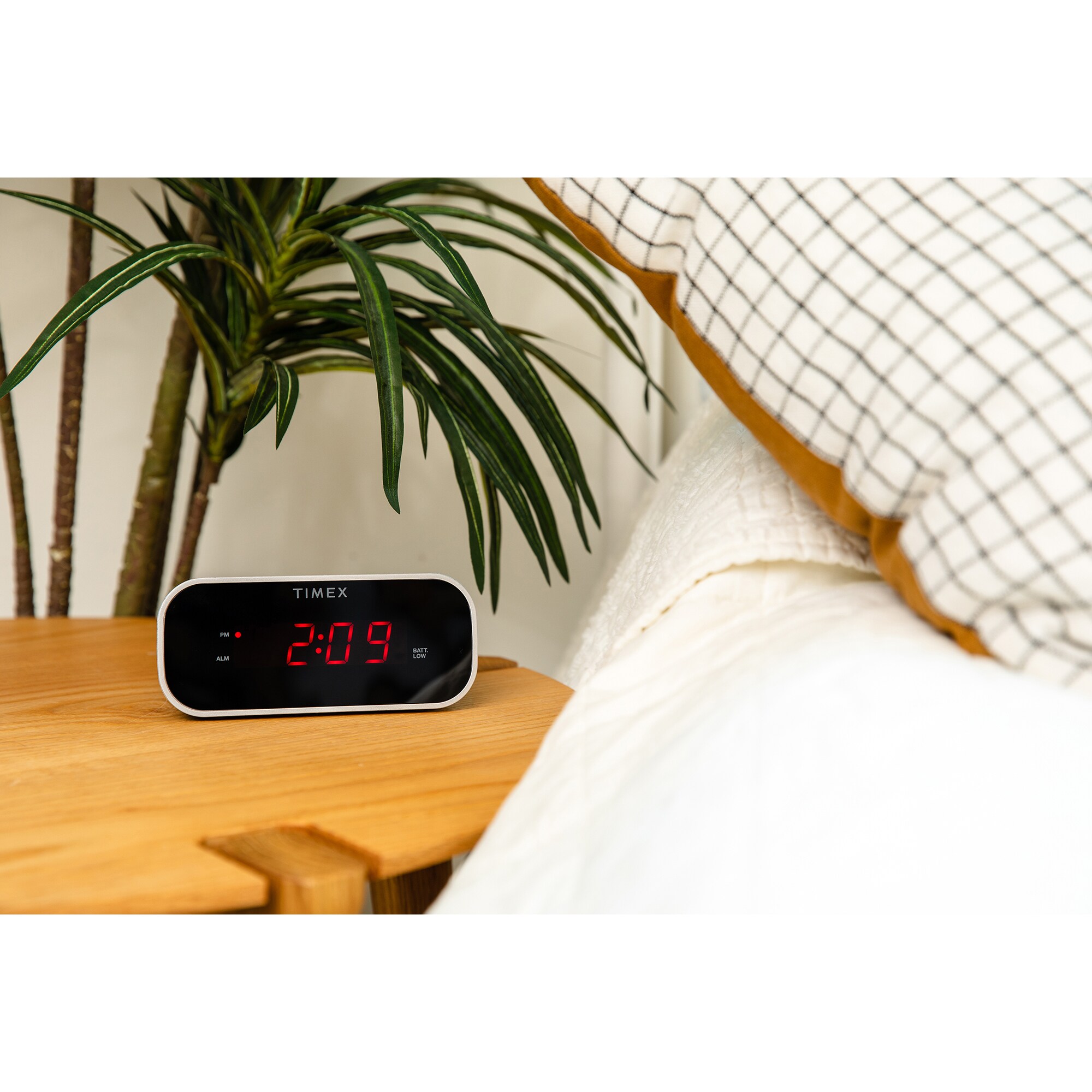 Timex Alarm Clock with Large Display, Includes 120V Power Adapter - Black (T121B), , hires