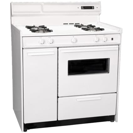 Summit 36 in. 2.9 cu. ft. Gas Range with Open Burners - White, , hires