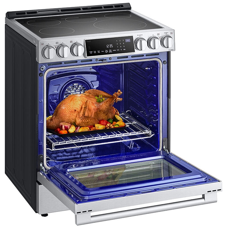 LG InstaView 30 in. 6.3 cu. ft. Smart Air Fry True European Convection Slide-In Electric Range with Radiant Burners - Stainless Steel, , hires