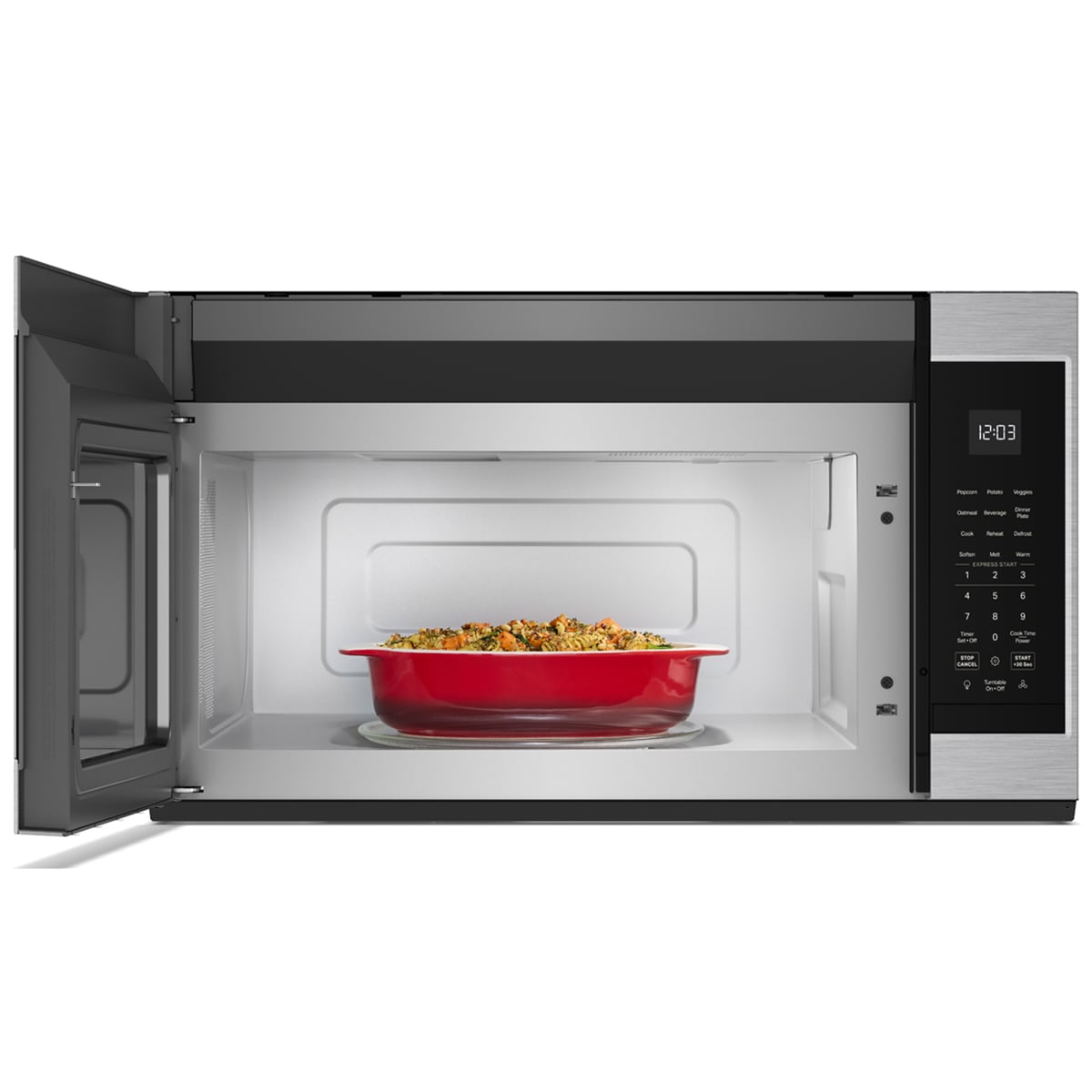 KitchenAid 30 in. 1.9 cu. ft. 1000W Over-the-Range Microwave with 400 CFM & Sensor Cooking - Stainless Steel with PrintShield Finish, , hires