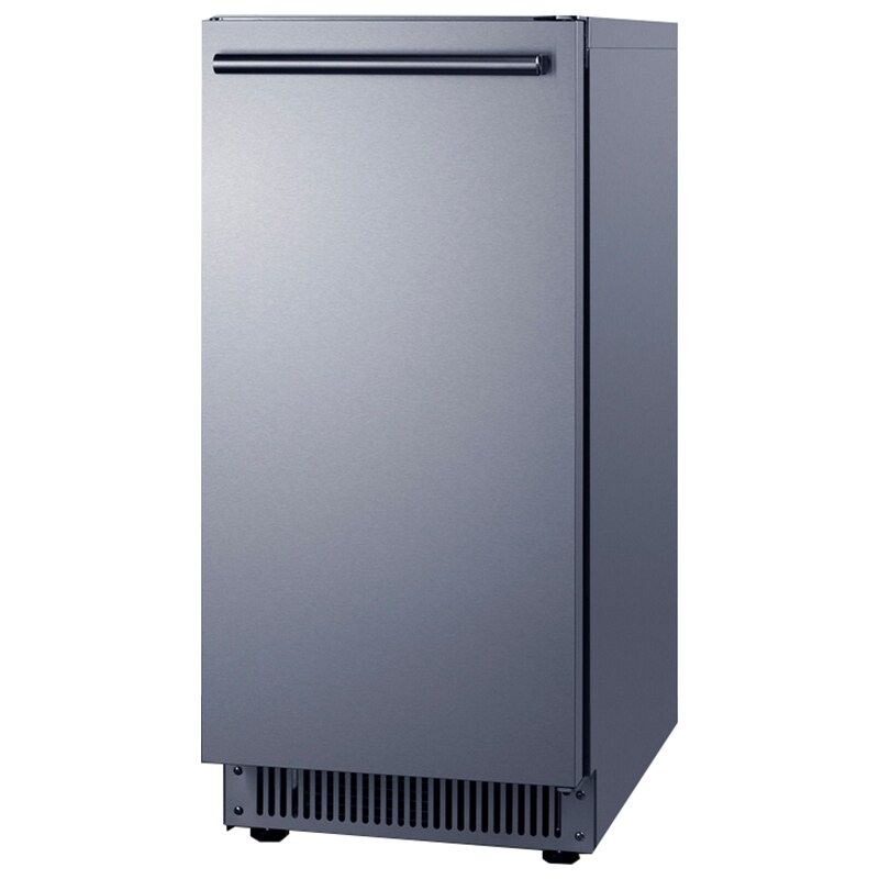 Summit 15 in. Built-In Undercounter Outdoor Commercial-Use Ice Maker with 26 lb. Ice Storage, Auto-Defrost & Digital Control - Stainless Steel, , hires