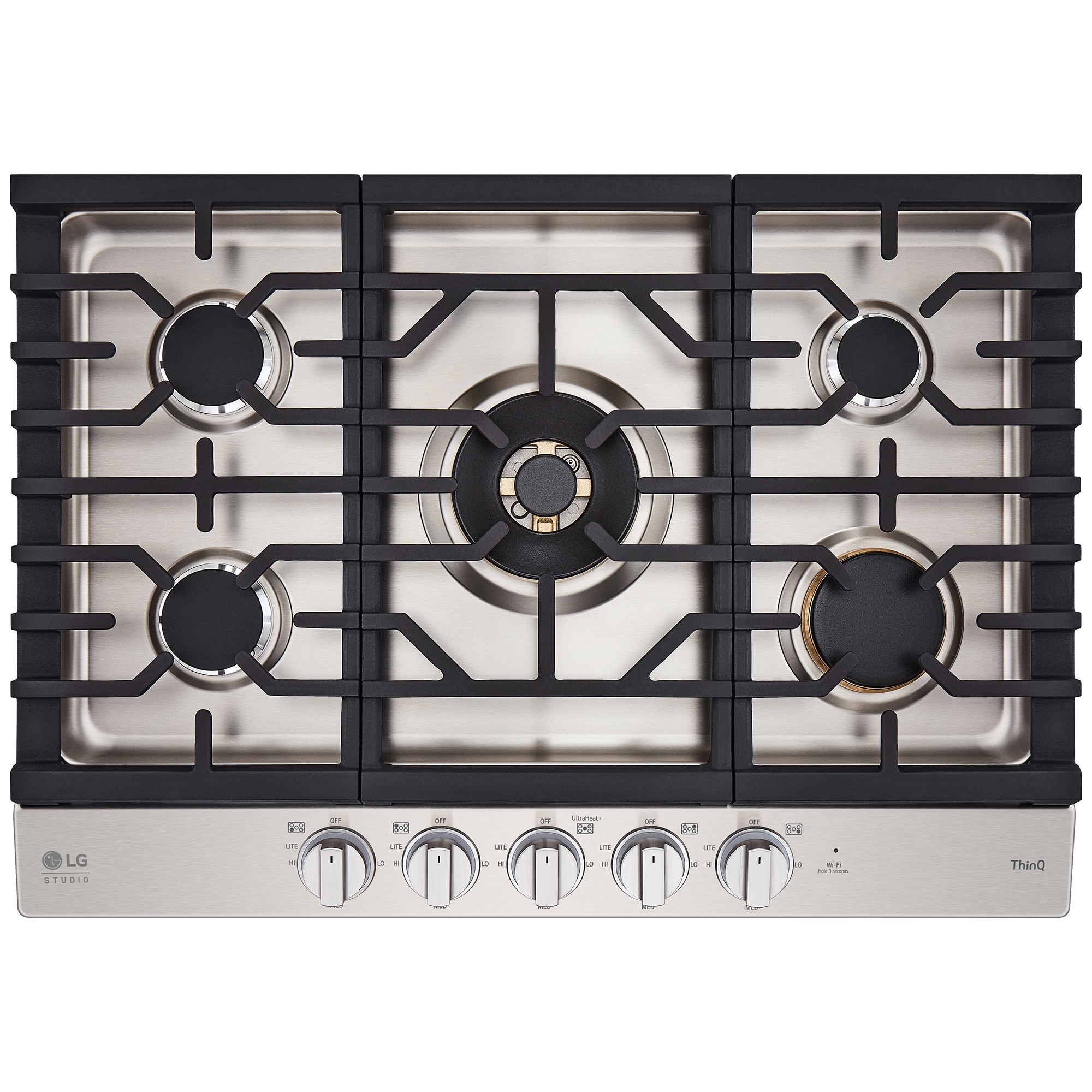 LG Studio 30 in. Gas Cooktop with 5 Sealed Burners & Griddle