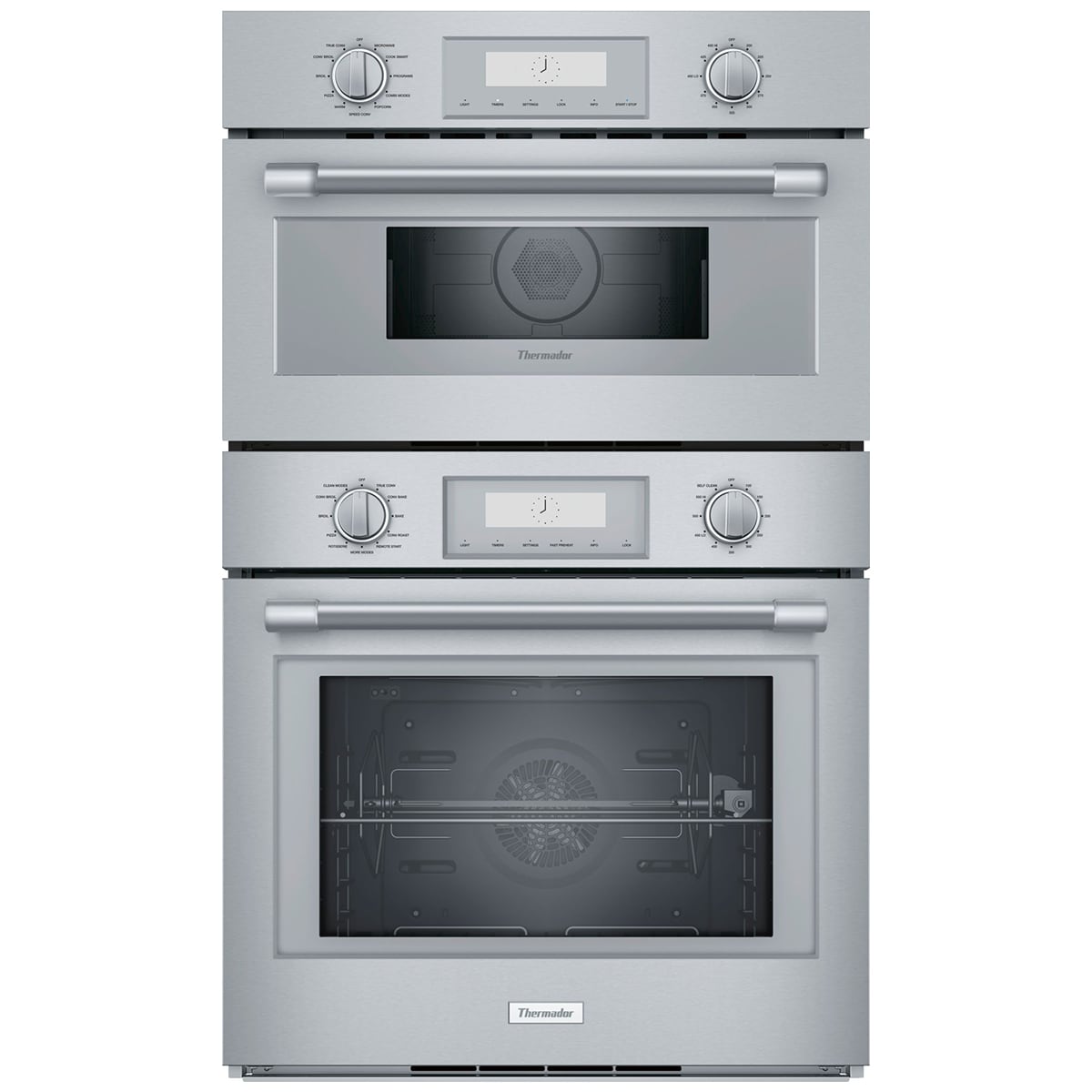 Thermador Professional Series 30 in. 6.1 cu. ft. Smart Speed Electric Microwave/Wall Oven Combo with True European Convection - Stainless Steel, , hires