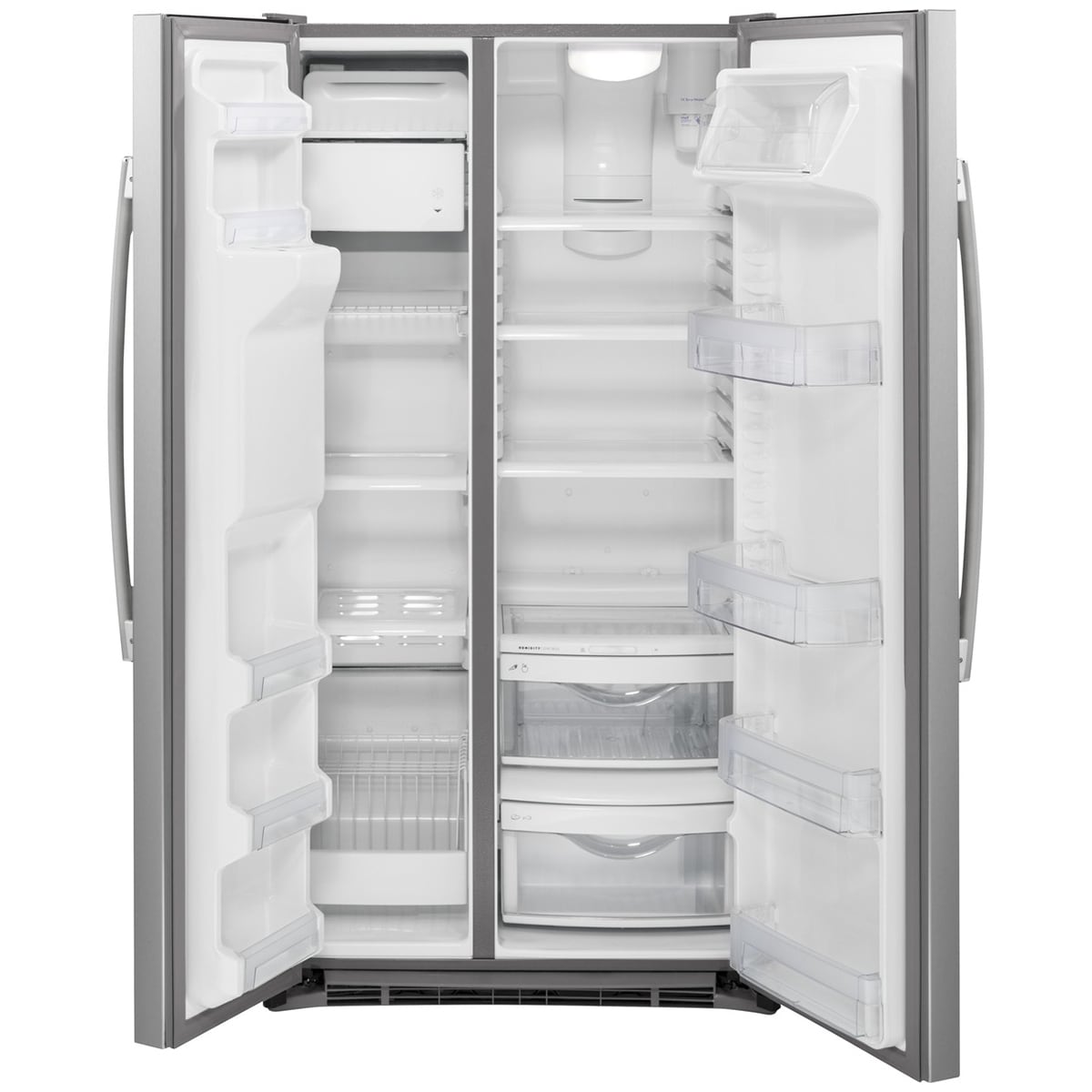 GE 36 in. 21.9 cu. ft. Counter Depth Side by Side Refrigerator with Ice & Water Dispenser - Stainless Steel, Stainless Steel, hires