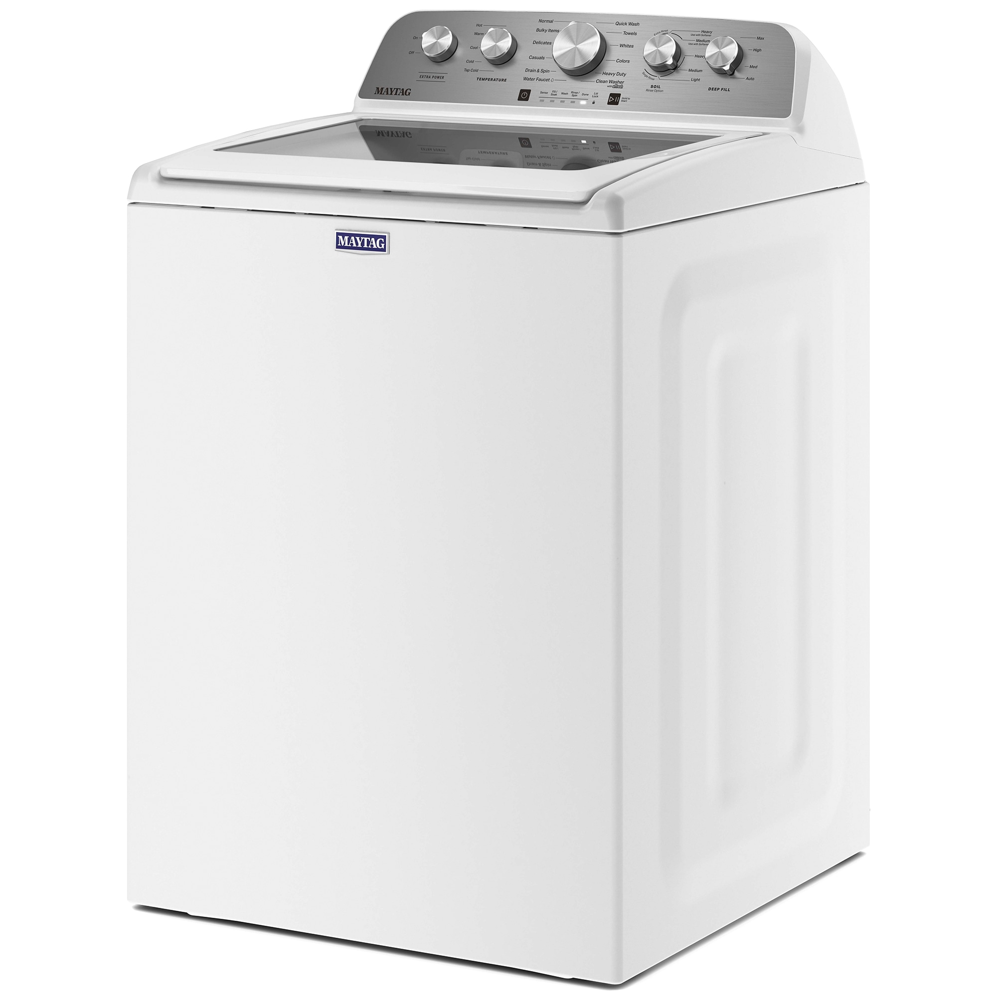 Maytag 28 in. 4.7 cu. ft. Top Load Washer with Power Agitator - White, White, hires