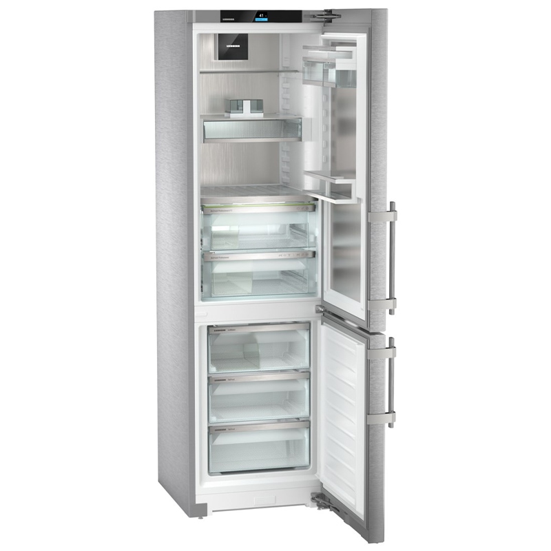 Liebherr Peak 24 in. 12.7 cu. ft. Smart Counter Depth Bottom Freezer Refrigerator with Ice Maker - Stainless Steel, , hires