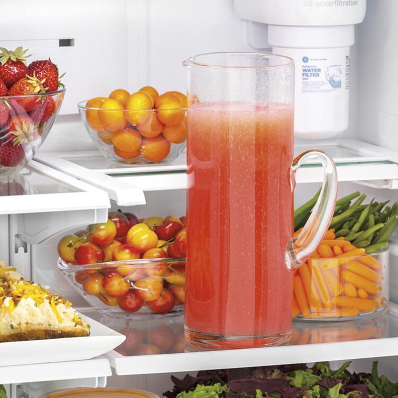 GE 33 in. 18.6 cu. ft. Counter Depth French Door Refrigerator with Internal Water Dispenser - Black, Black, hires