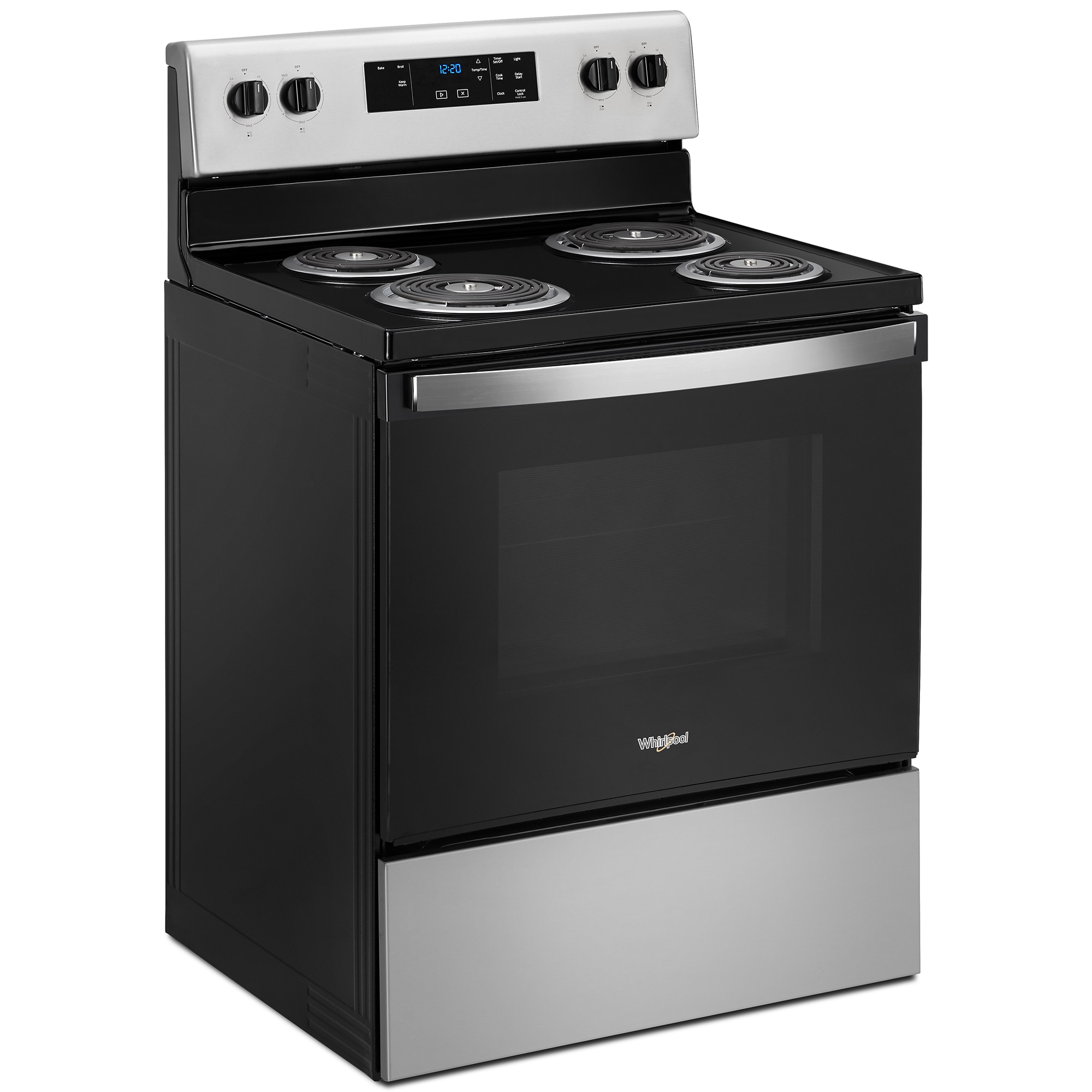 Whirlpool 30 in. 4.8 cu. ft. Electric Range with Coil Burners - Stainless Steel, Stainless Steel, hires
