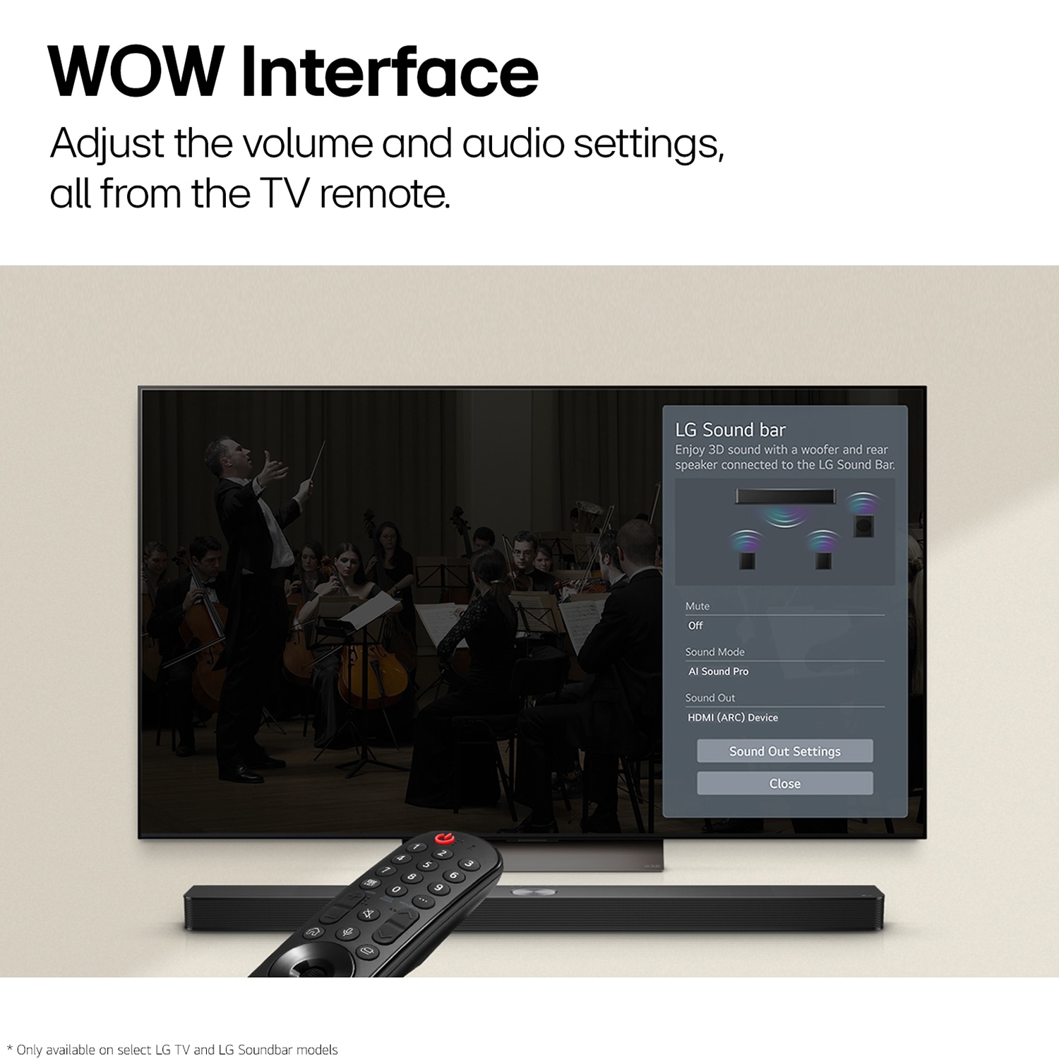 LG 2.1 Channel Sound Bar with Bluetooth & Wireless Subwoofer - Black, , hires