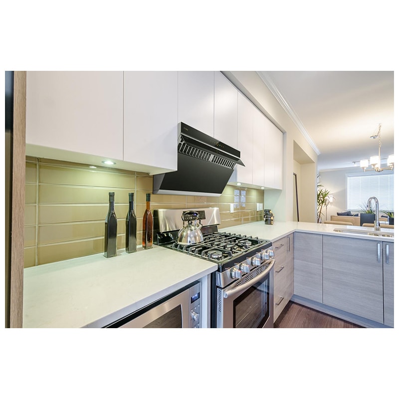 Fotile Slant Vent Series 30 in. Ducted Standard Style Range Hood with 1000 CFM, 4 Fan Speeds & 2 LED Lights - Onyx Black, , hires