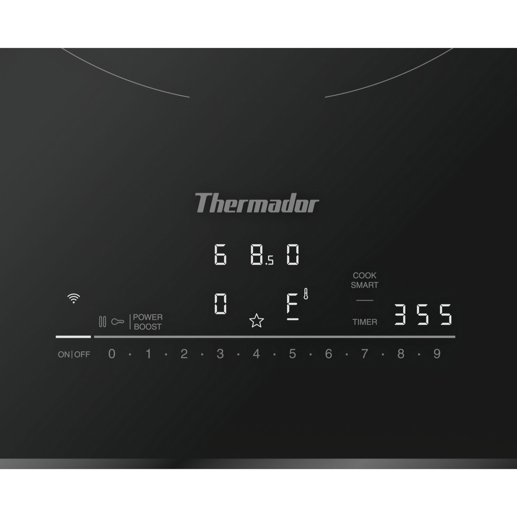 Thermador Masterpiece Series 36 in. 5-Burner Smart Induction Cooktop with Power Burner - Black Glass, , hires