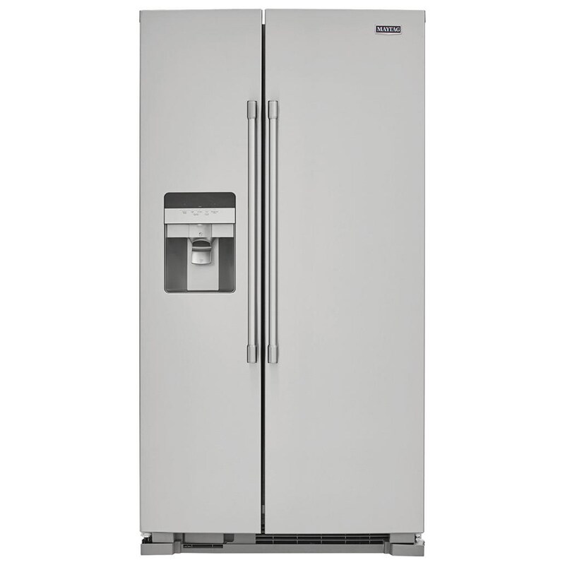 Maytag 36 in. 24.5 cu. ft. Side by Side Refrigerator with Ice & Water Dispenser - Fingerprint Resistant Stainless Steel, Fingerprint Resistant Stainless, hires