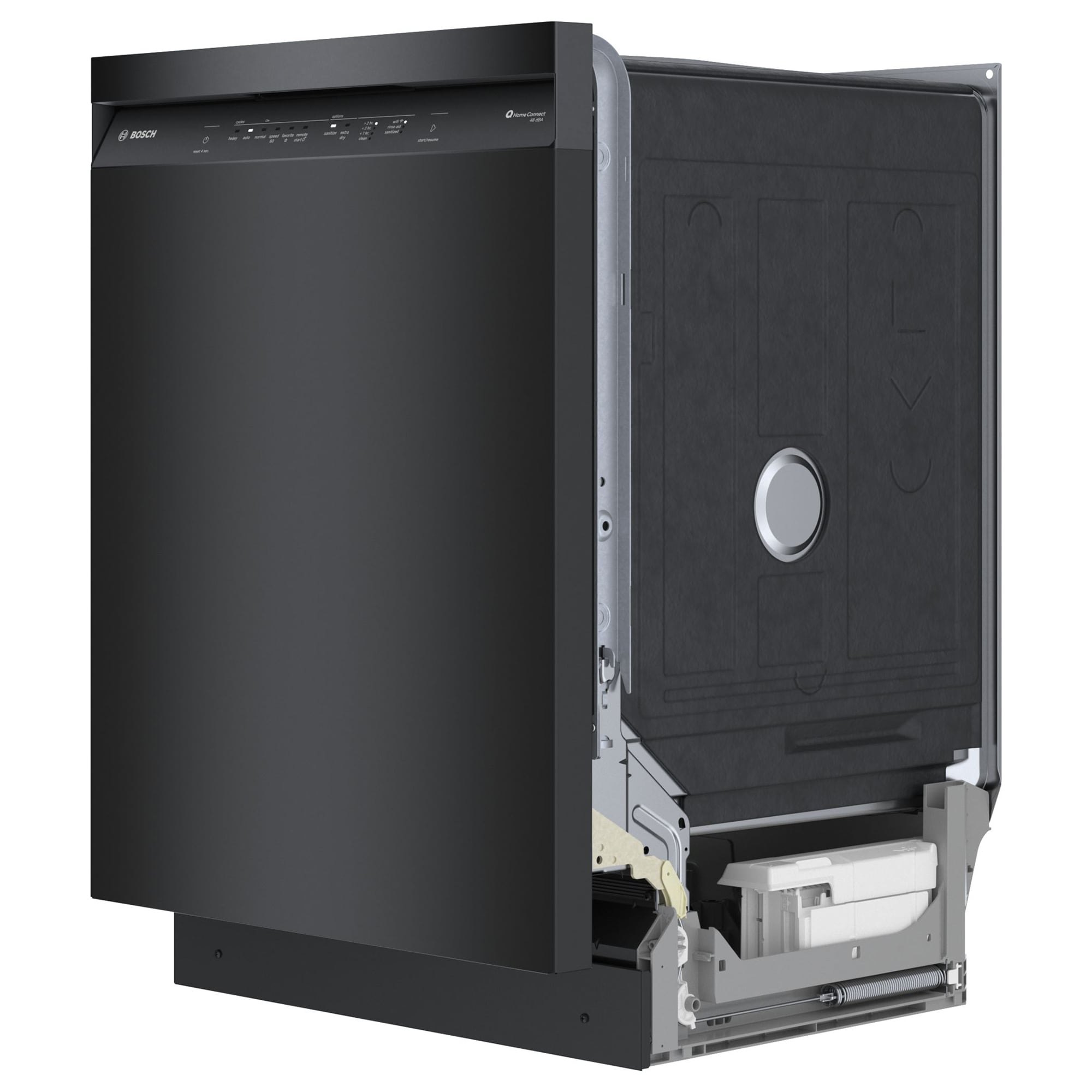 Bosch 100 Series 24 in. Front Control Smart Dishwasher with 48 dBa Sound Level & PureDry - Black, , hires