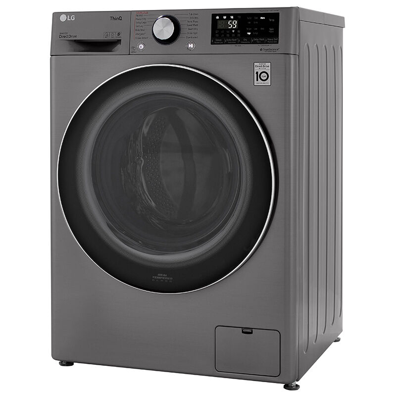 LG 24 in. 2.4 cu. ft. Electric All-in-One Front Load Washer-Dryer Combo with Sensor Dry & Wrinkle Care - Graphite Steel, Graphite Steel, hires