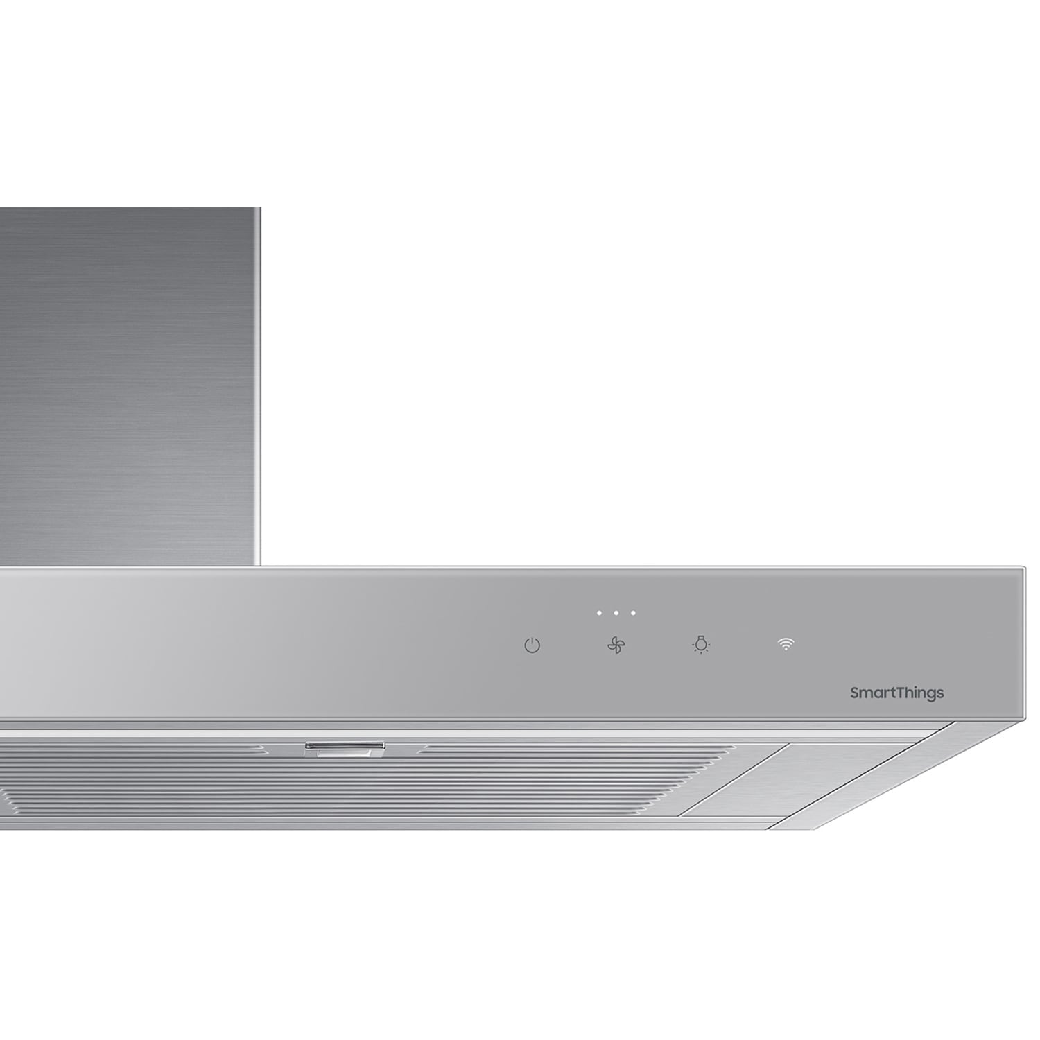 Samsung 36 in. Smart Convertible Chimney Style Range Hood with 630 CFM, 4 Fan Speed & 1 LED Light - Clean Gray, Gray, hires