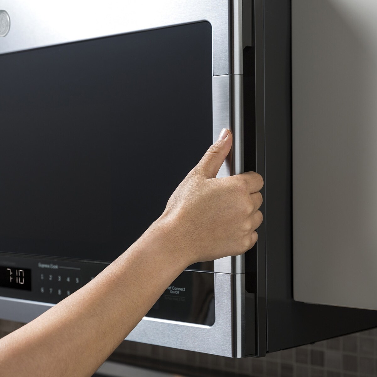 GE Profile 30 in. 2.1 cu. ft. 1000W Over-the-Range Microwave with 400 CFM & Sensor Cooking - Stainless Steel, Stainless Steel, hires