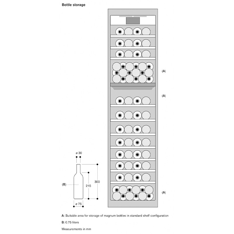 Gaggenau Vario 400 Series 18 in. Built-in Smart Wine Cooler with Glass & Wood Racks, Dual Temperature Zones & 70 Bottle Capacity - Custom Panel Ready, , hires