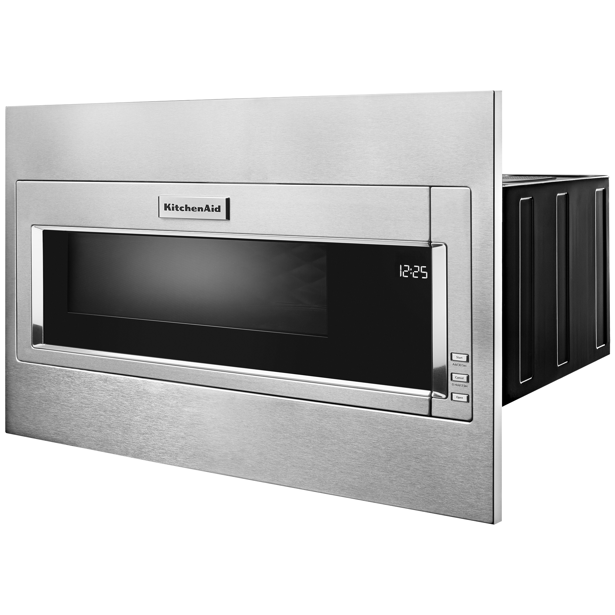 KitchenAid 30 in. 1.1 cu. ft. 1000W Low Profile Built-In Microwave with Sensor Cooking - Stainless Steel, , hires